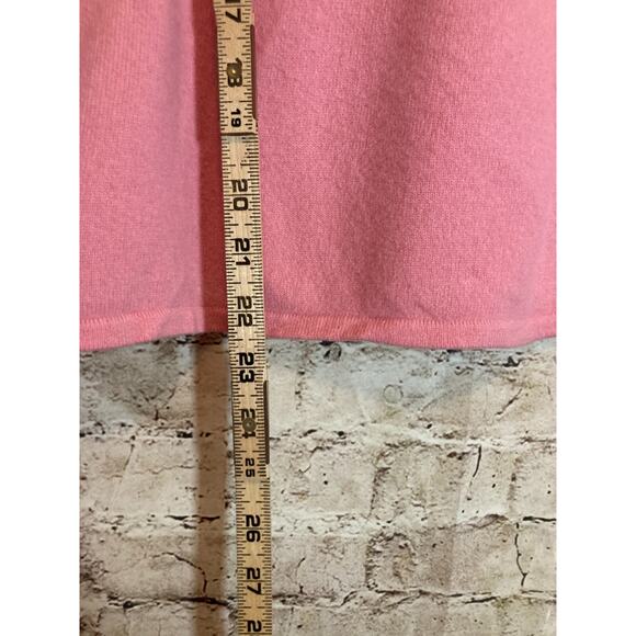 Queen of Scots Cashmere Sweater Womens XL Powder Pink Lightweight Pullover - Picture 7 of 11